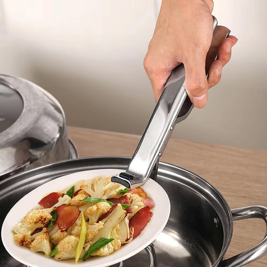 Heat Resistant Stainless Steel Clip Hot Dish Gripper For Safe Handling Of Hot Dishes Bowls And Pans In The Kitchen