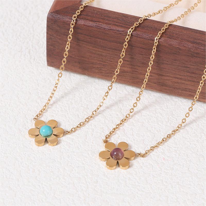 Fashion Flower Necklace for Women Summer High-end Little Daisy Collarbone Chain