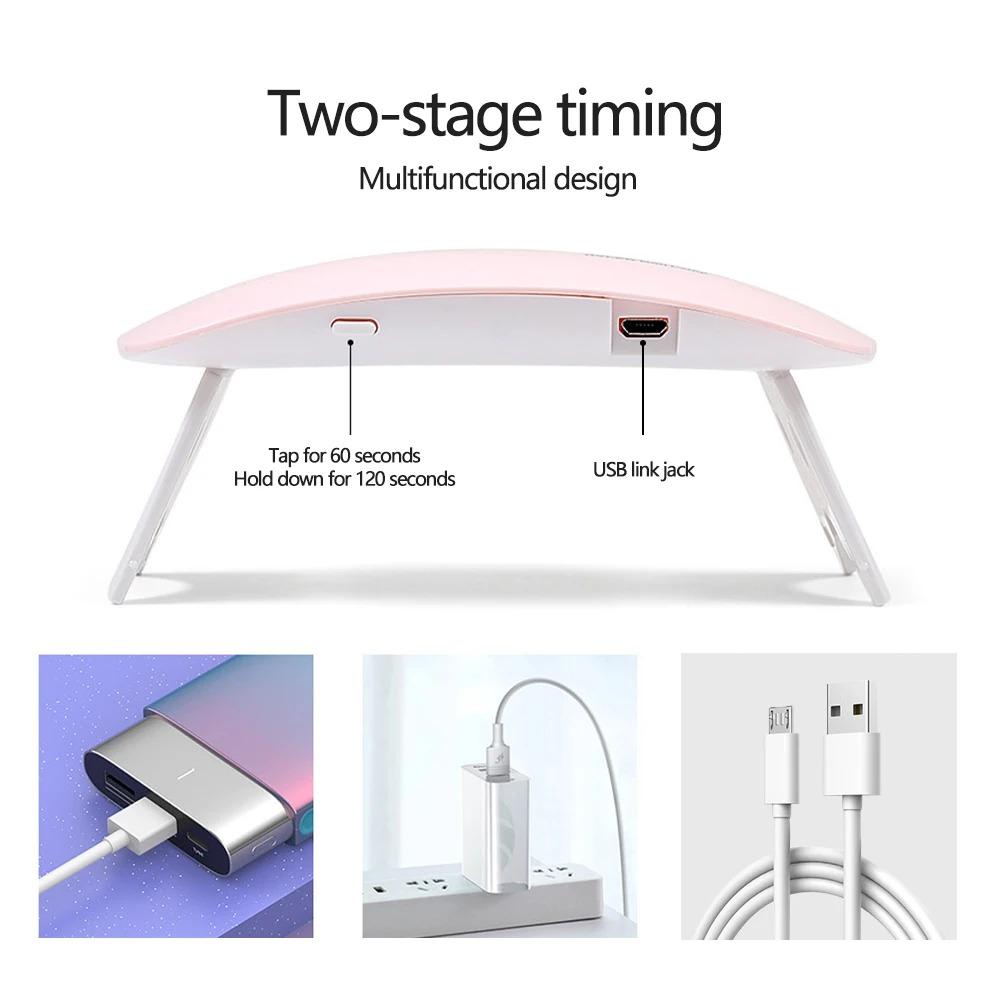 Mini Mouse Gel Nails Polish Drying Lamp USB Nail Phototherapy Machine Professional Manicure Tool Salon Equipment  Polish Varnish Machine
