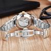 OUYAVEI Herren Automatische Mechanische Uhr Kalender Diamant-Inlay Leuchtend Edelstahl Business Armbanduhr