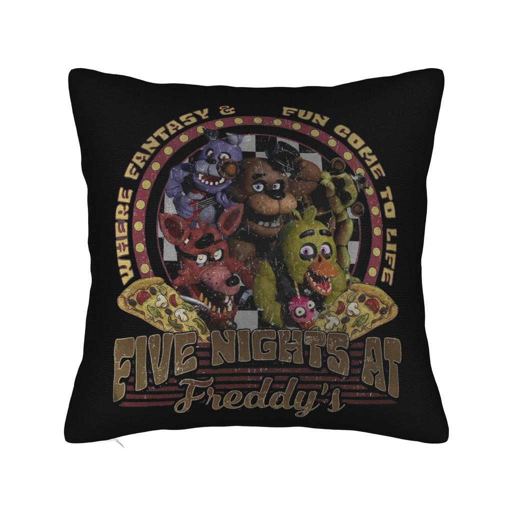 Home Decor FNAF five nights Pillowcase Merch  Pillow Covers Zippered Multi Size