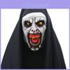 Terrifying Nun Horror Mask Cosplay Valak Scary Latex Full Face With Headscarf