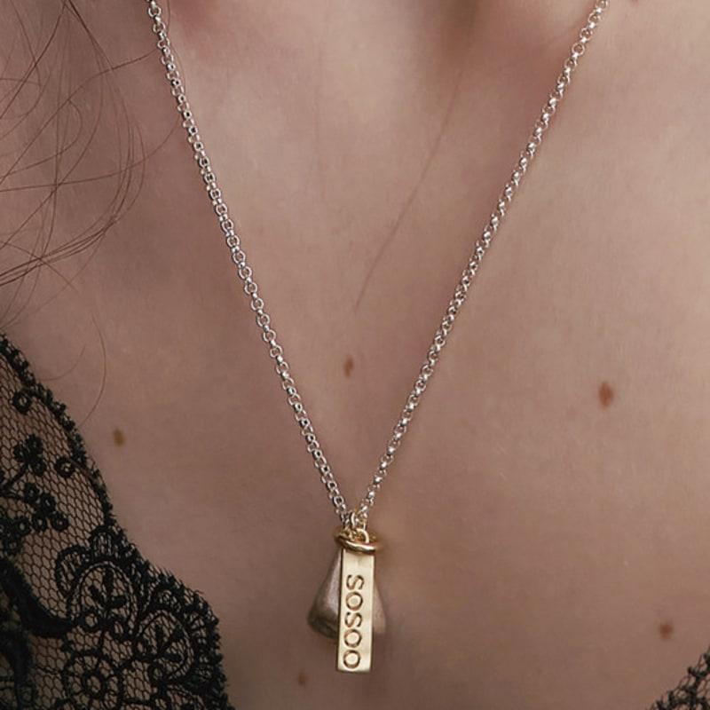 

SOSOO SOSOO Logo Physical Pendulum Necklace one