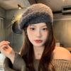A Knitted Beret for Women  Warm Fashionable and High End In Autumn and Winter. A Large Necked Hat That Shows Off One's Face. A Little Painter Hat