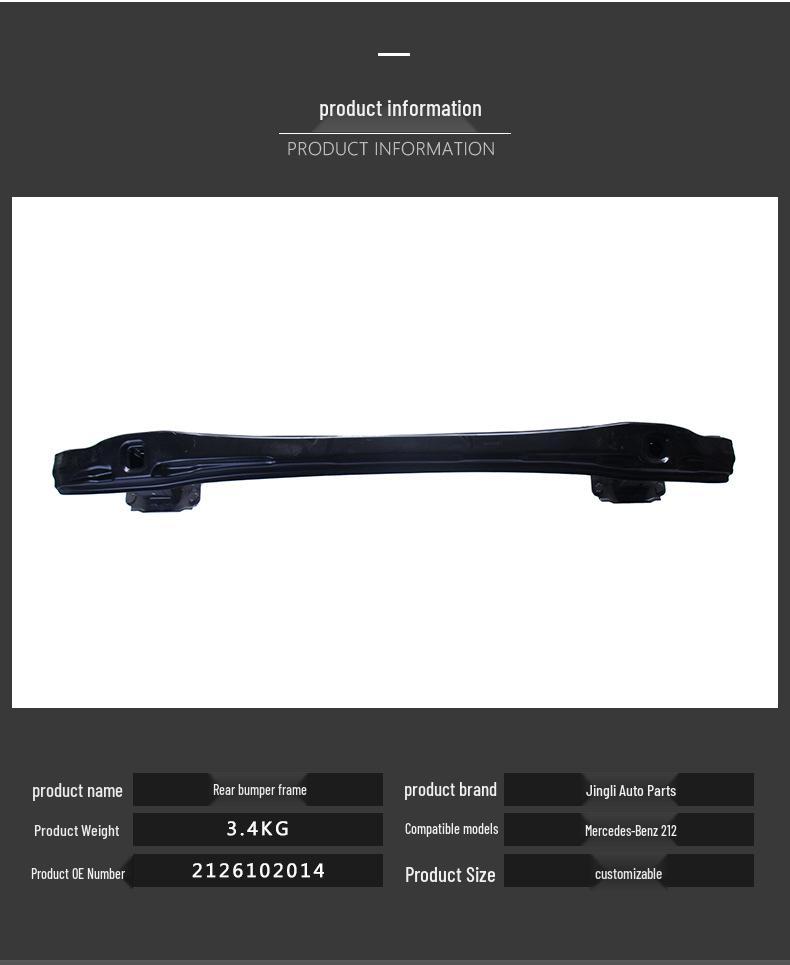 Car Parts for Mercedes 212 Rear Bumper Frame 2126102014