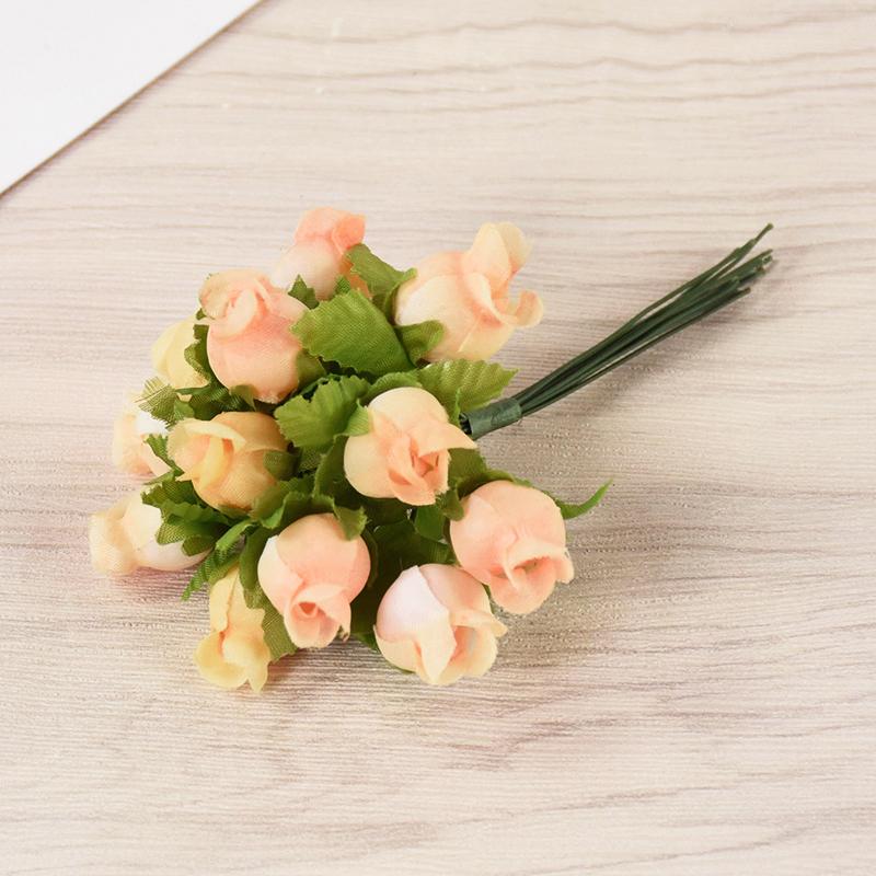 

72 шт. Мини-розы, искусственные цветы, шелковые поддельные цветы для украшения дома, вечеринки, свадьбы, аксессуары для поделок, венков