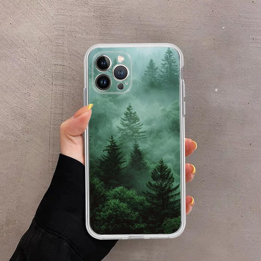 Mountain Forest Phone Case For IPhone 16 15 14 13 12 Mini 11 Pro XS Max X XR SE 6 7 8 Plus Soft Silicone Cover