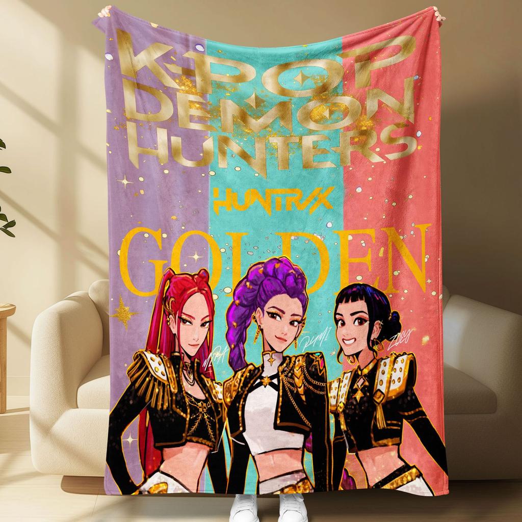 Kpop Witch Hunters Blanket Blanket Jit Witch Hunters Peripheral Pattern Digital Printed Flannel Blanket Blanket