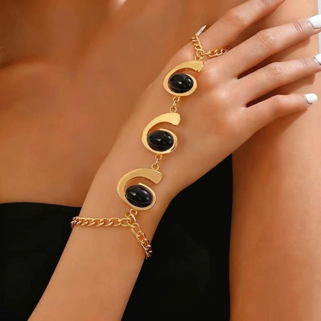 Fashion exaggerated jewelry unique personality snail high sense finger bracelet ring