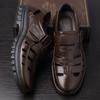Men's Summer Sandals 2024 Luxury Artificial Leather Casual Shoes For Men Comfortable Moccasins Barefoot Outdoor Trekking Sandals