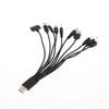 1 Pcs 20Cm Usb Power Charging Cable Wire Cord For Phone Universal 10 In 1 Micro Usb Dc Mobile Phone Charger Adapter Plug