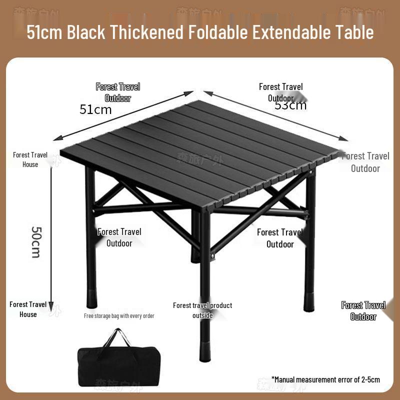Egg Roll Portable Folding Table and Chair Set for Camping and Picnics