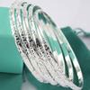 Silver Geometric Circle Bracelet Set - Trendy and Versatile Fashion Accessory for Women