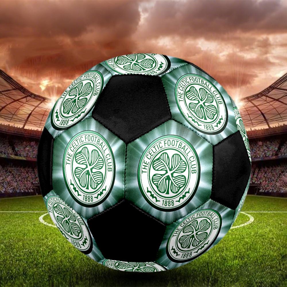 SIZE 5 Celtic Football Club Soccer Ball Colorful All Ages Machine Stitched PVC Competition Ready Durable High-Bounce