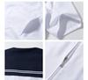 Navy Sailor Collar JK School Uniform - White, Two-Line Suit & Pleated Skirt