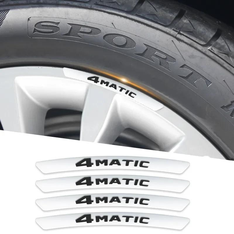 

3D Aluminium 4MATIC Logo Wheel Rim Sticker Decals Emblem Badge For Mercedes Benz A B C E S GLA GLC GLE GLS CLS Accessories Style36