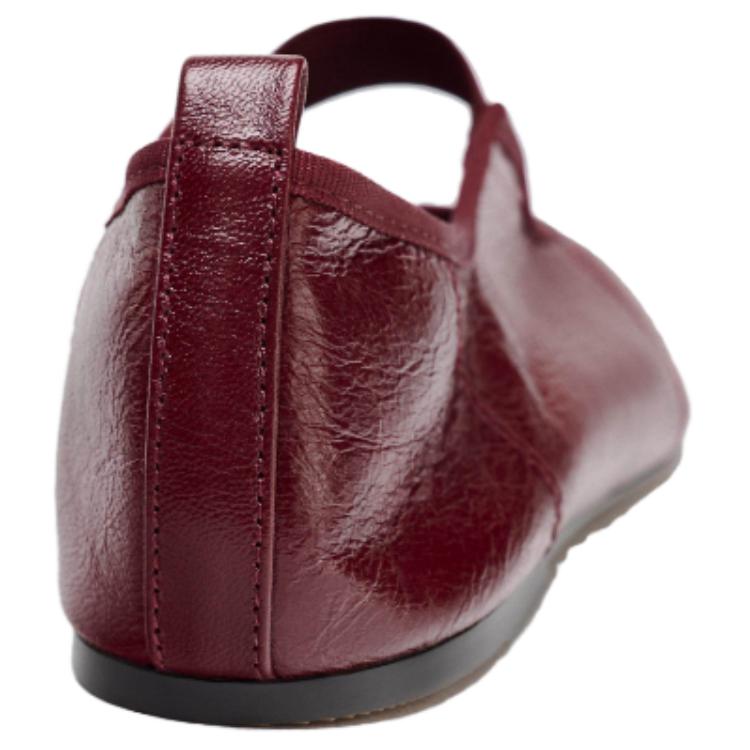 Zara Comfortable Stretch Round Toe Ballet Flat Casual Shoes Women flats Red 12541510022