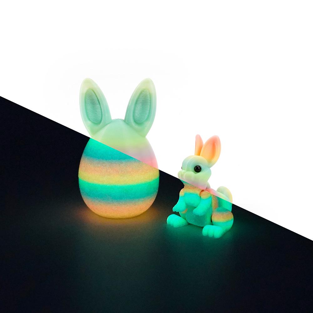 1Pc Cute 3D Printed Bunny Eggs with Mini Bunny Surprise Egg for Kids Easter Party Favors Birthdays Gifts Goodies Filler