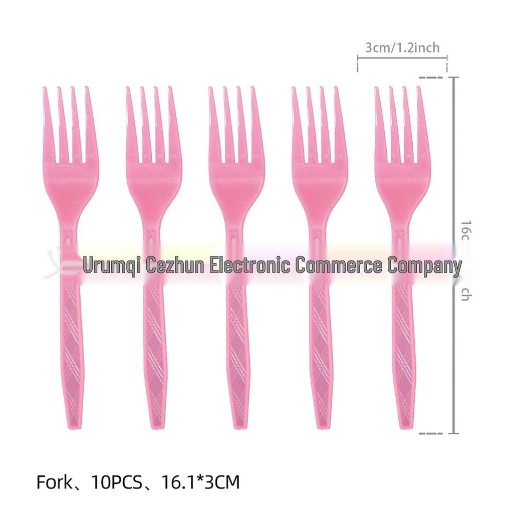 Pink Bow Birthday Party Disposable Tableware Set