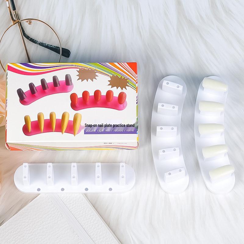 Oval Transparent Nail Polish Swatch Board for Beginners - Practice Tips & Color Display Card