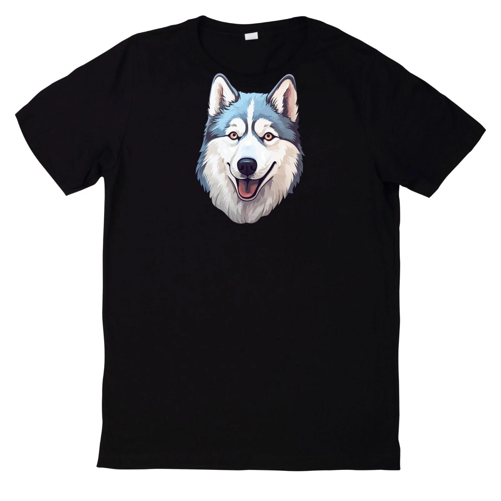 T-Shirt Wolf Motiv Einsamer Wolf Husky Outdoor Geschenk Baumwolle S