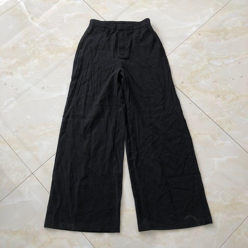 Wide Leg Mop Pants Spring & Fall New Arrival Foreign Trade Women's Clothing Plus Size Half Elastic High Waist Zipper Hasp Loose Pants 29215