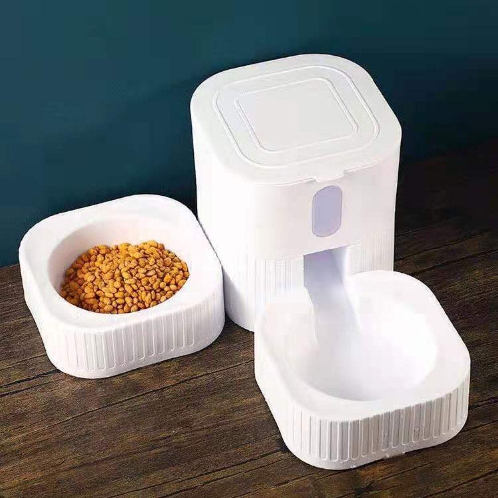 Practical Non-slip Automatic Pet Feeder Drinking Fountain Plastic Pet Water Feeder Detachable Cat Water Dispenser Daily Feeding