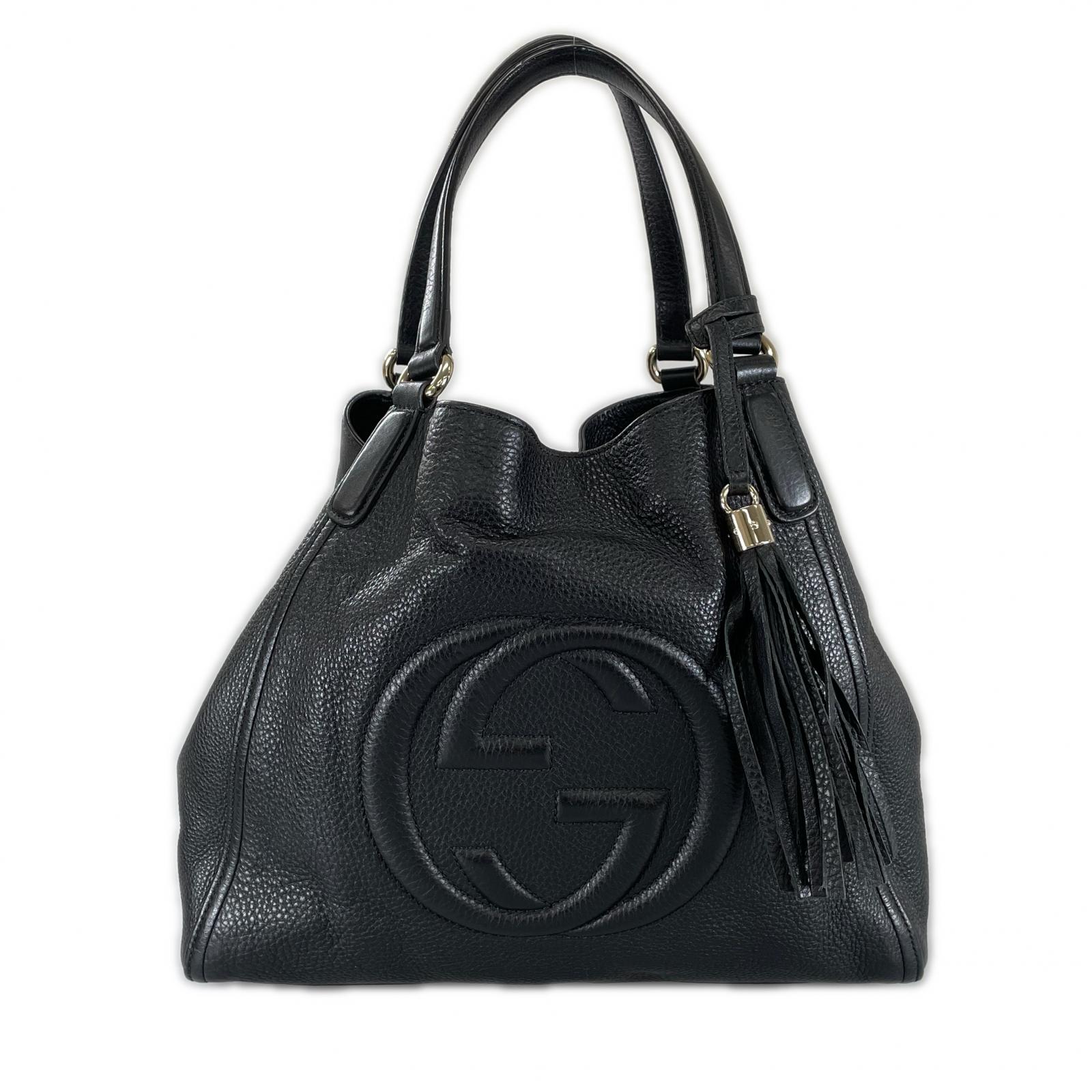 

GUCCI Soho з пензликом 282309 Сумка-тоут чорна Жіноча вживана