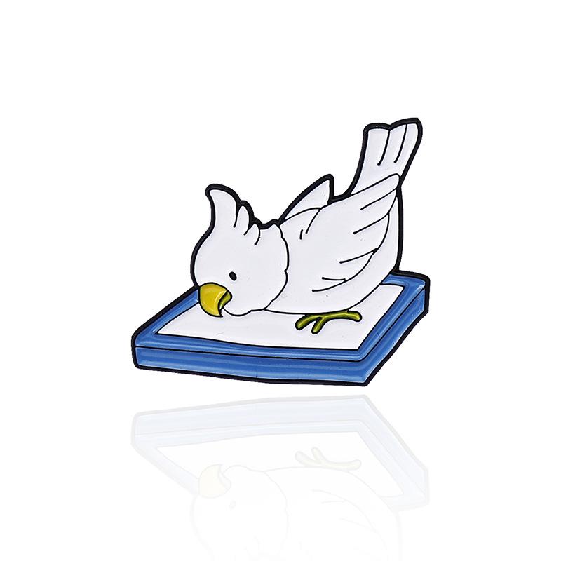 Whimsical White Dove Brooch: Playful, Proud, and Protective Cartoon Accessory