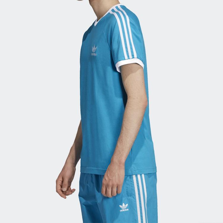 Men's T-Shirt Adidas Originals 3 Stripes T Shirt Men's Blue