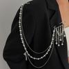 Ingemark Boho Elegant Round Imitation Pearls Brooch for Women Vintage Metal Tassel Suit Skirt Collar Pins Clip New Party Jewelry