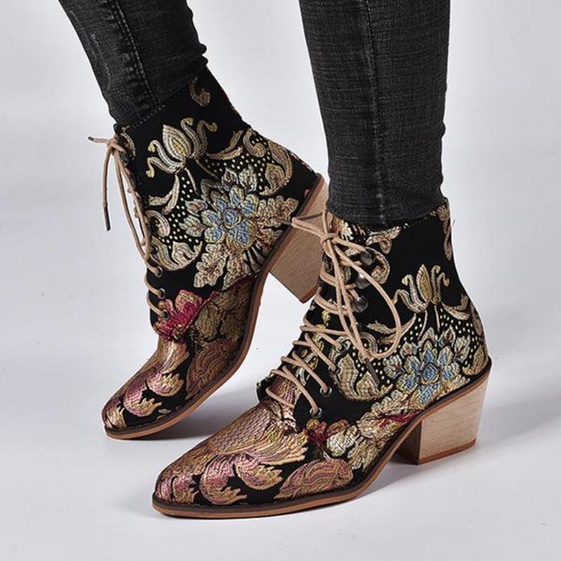 polyurethane Ankle Boots for Women High Heel Boots Sexy Pointed Toe Winter Fashion Shoes Woman Botas