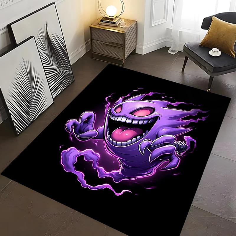 Pokemon Gengar Carpet New Release! Anti-slip Sound Insulation, Rug for Living Room Bedroom, Bedside and Office Areas,Durable Mat