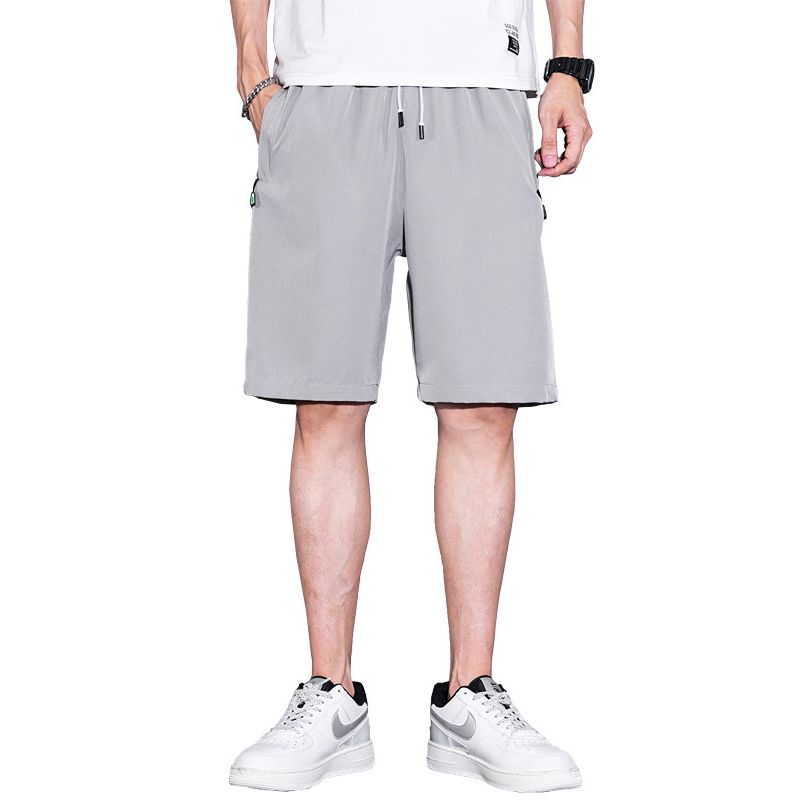 Fashionable Casual Quick-Dry Shorts for Men, Summer Elastic Waist Drawstring Trendy Versatile Sports Shorts