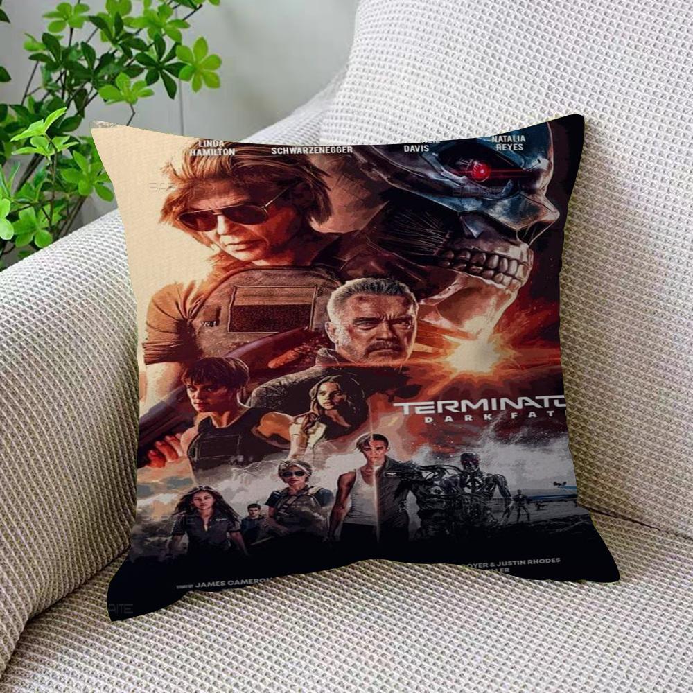 Classic Movie The Terminator Decorative Room Aesthetics Pillow Case Home Decor Bedroom Sofa Bed Couch Pillow Cover 45X45