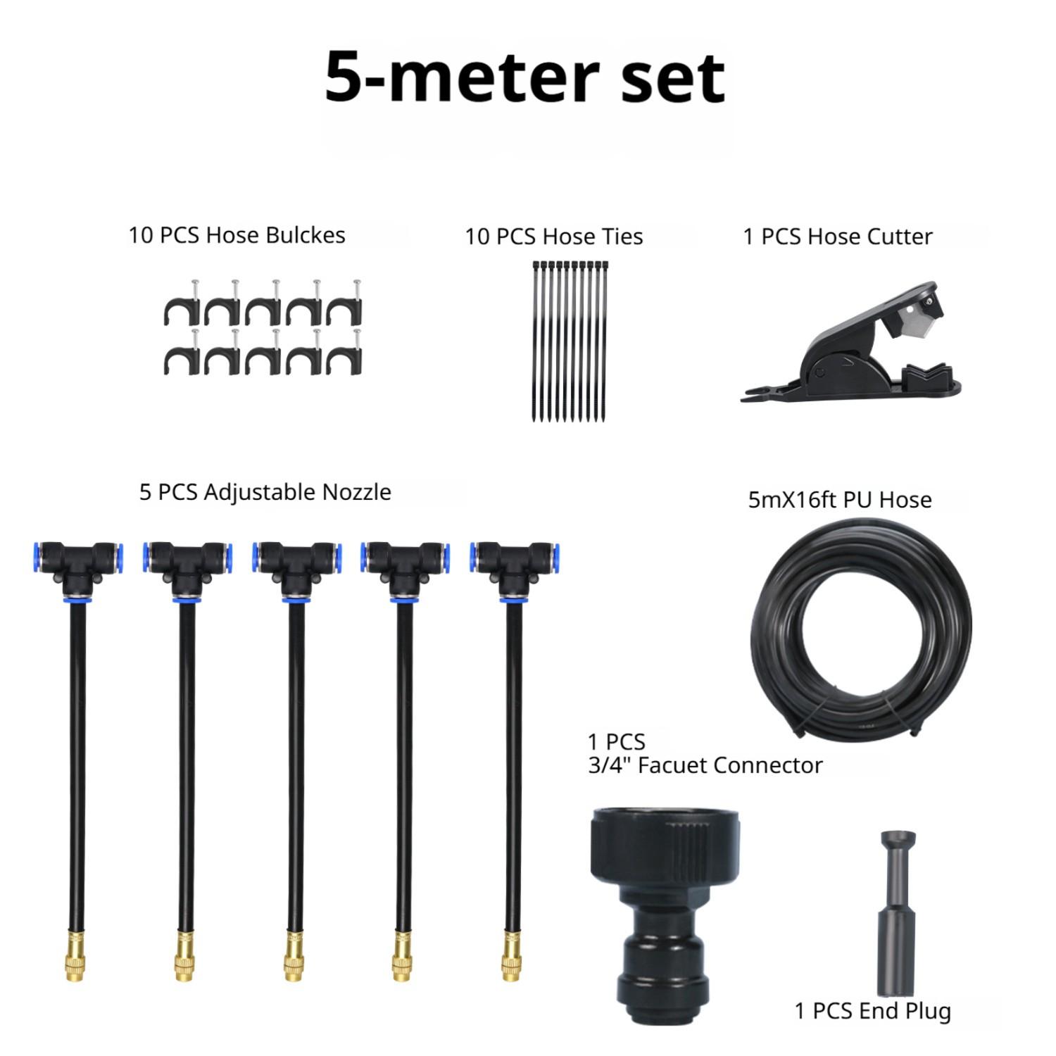 

Автоматическая система полива сада на 360°, модернизированная система полива сада для уличных растений, комплект системы капельного полива с медным распылителем для газонов One Size