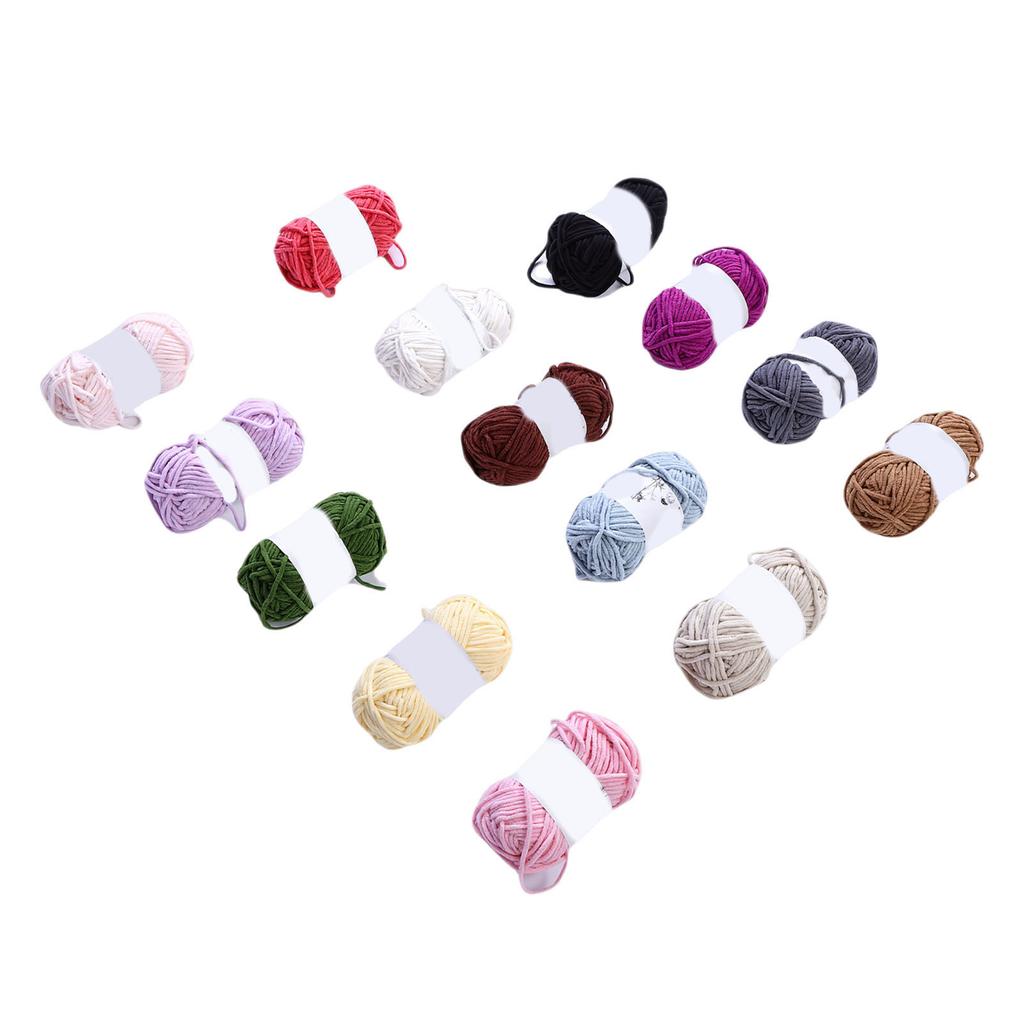 14Pcs Chunky Yarn for Crocheting Hand Knitting Arm Knitting Jumbo Chenille Yarn Bulky Soft Plush Thick Fuzzy