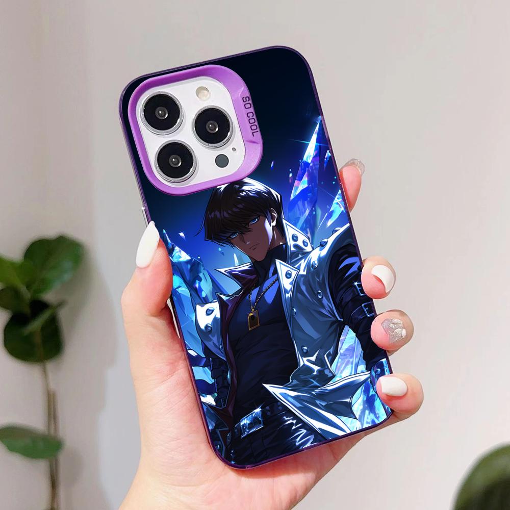 Yugioh Seto Kaiba Phone Case for iPhone 17 16 15 14 13 12 11 X XR XS Air Pro Max Plus Purple Colorful Silver Cover