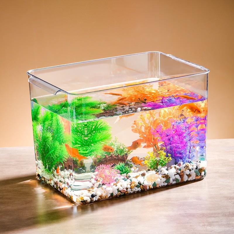 

Прозрачный аквариум с защитой от падения: Круглый/квадратный дизайн для дома и офиса, подходит для черепах и средних рыб.