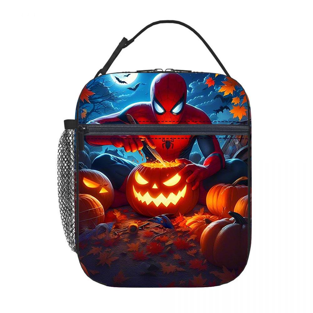 Spider-Man Lunch Bag Anime Cartoon Tote Bag Student Bento Bag Aluminum Foil Thermal Insulation Meal Bag Lunch Box Bag