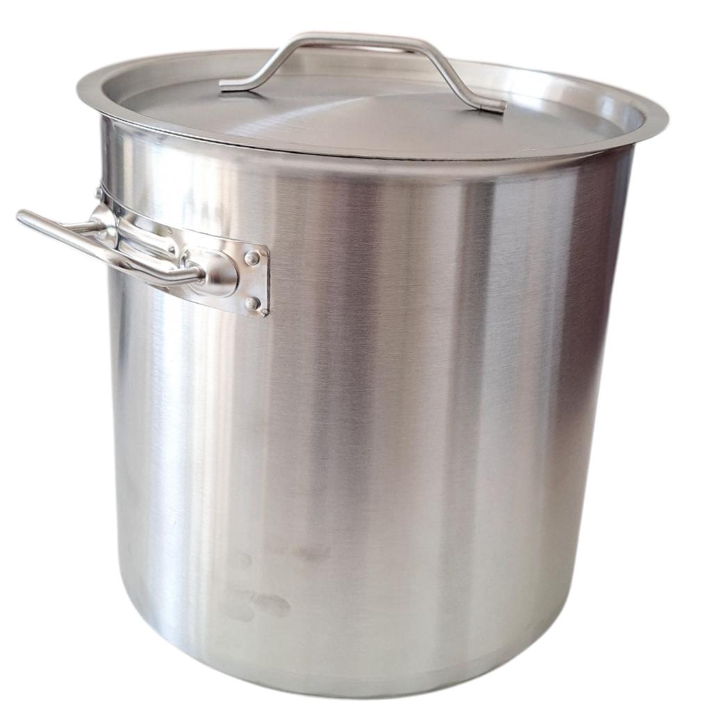 STAINLESS STEEL POT 30.5 cm GASTRO POT 22L WITH METAL LID