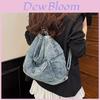 Multi Pocket Design Large Capacity Casual Denim Shoulder Bag For Women