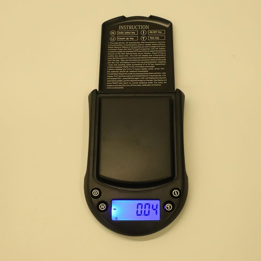 Black Digital Food Scale High Precision 0.01g Portable Pocket Scale Home Kitchen Jewelry Store