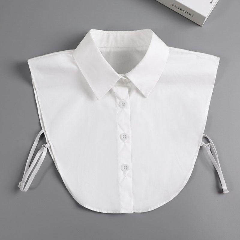 

Модный белый фальшивый воротник для женщин, съемные воротники, кружевная вышивка, фальшивый воротник, жемчуг, съемный воротник, Лолита, полурубашка