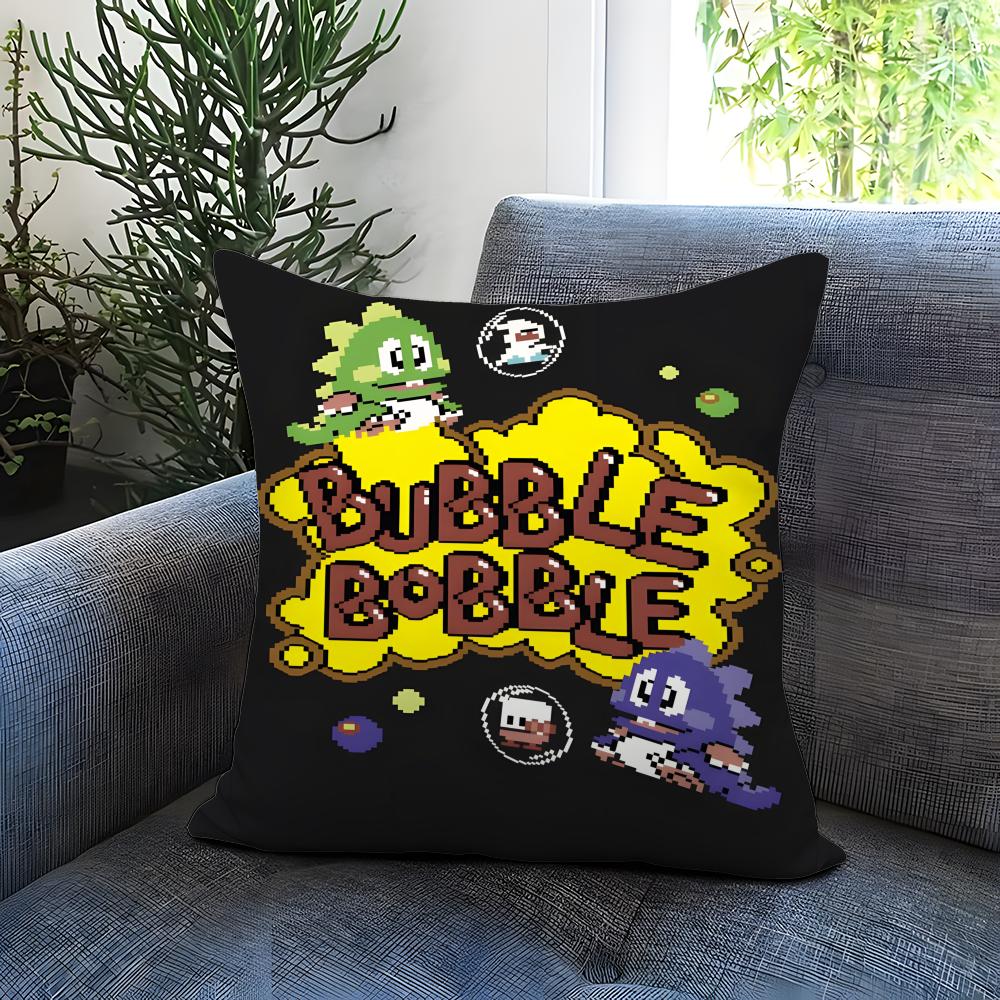 Anime B-Bubble B-Bobble Cushion Cover Comfortable Reversible Pillow Cover Ideal for Car Sofa Bedroom & Beyond