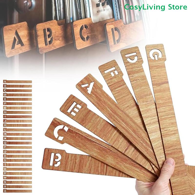 26Pcs Vinyl Record Divider Card Sort Alphabetically A-Z Clear LP Record Collection Label Simple Shelf Storage Vinyl Record