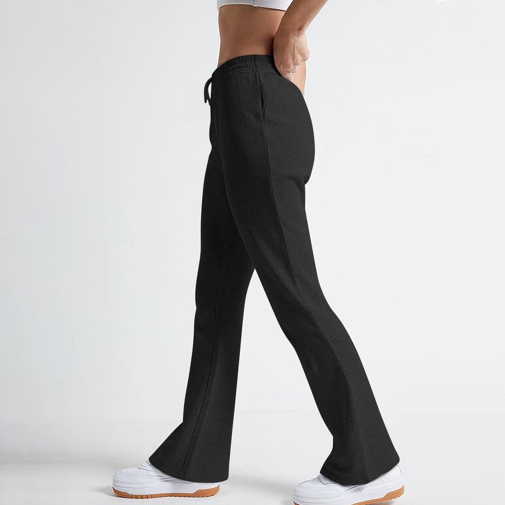 Women's Flare Leg Sweatpants High Waisted Baggy Sweat Pants Drawstring Athletic Pants
