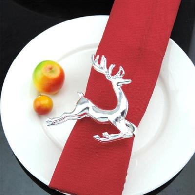 Weihnachten Deer Schneeflocke Ubrinkový prsteň Halter Hochzeit Antike Party Tisch