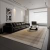 Beige Black Geometric Area Rug Modern Light Luxury Living Room Carpet Waterproof Non-Slip Sofa Floor Mat Easy Care Holiday