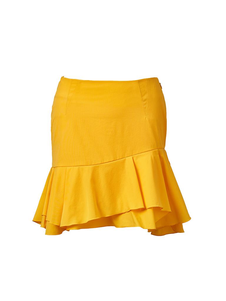 Miles And Miles And Miles Tiered Mini Skirt_Yellow